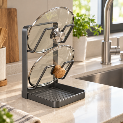 🍳 Vertical Lid Organizer