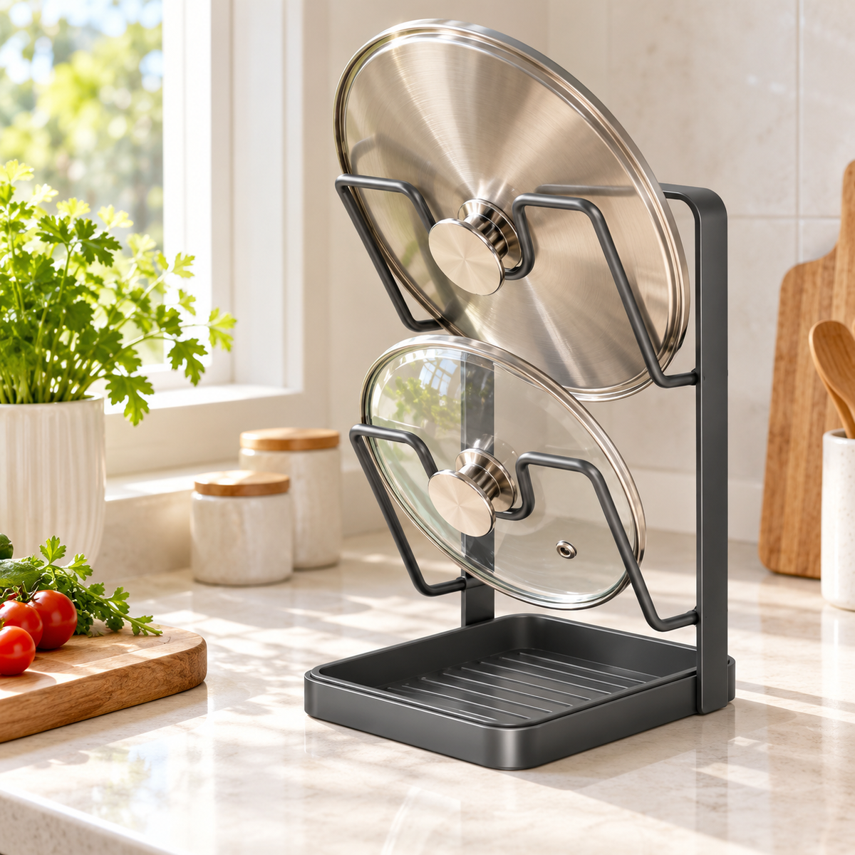 🍳 Vertical Lid Organizer