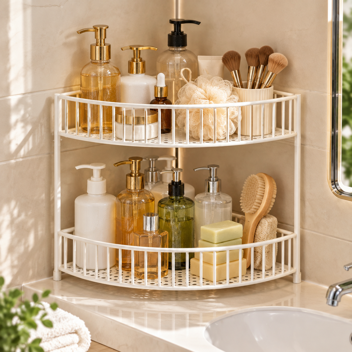 🧺 2-Tier Corner Storage Rack