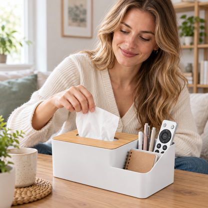 🧻 Tissue & Remote Organizer