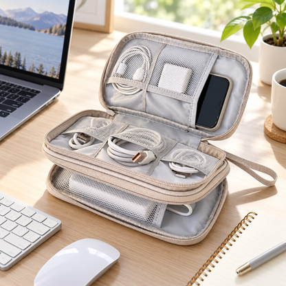 🔌 Desktop Cable Organizer Bag