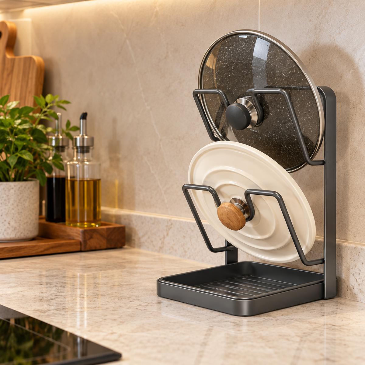 🍳 Vertical Lid Organizer