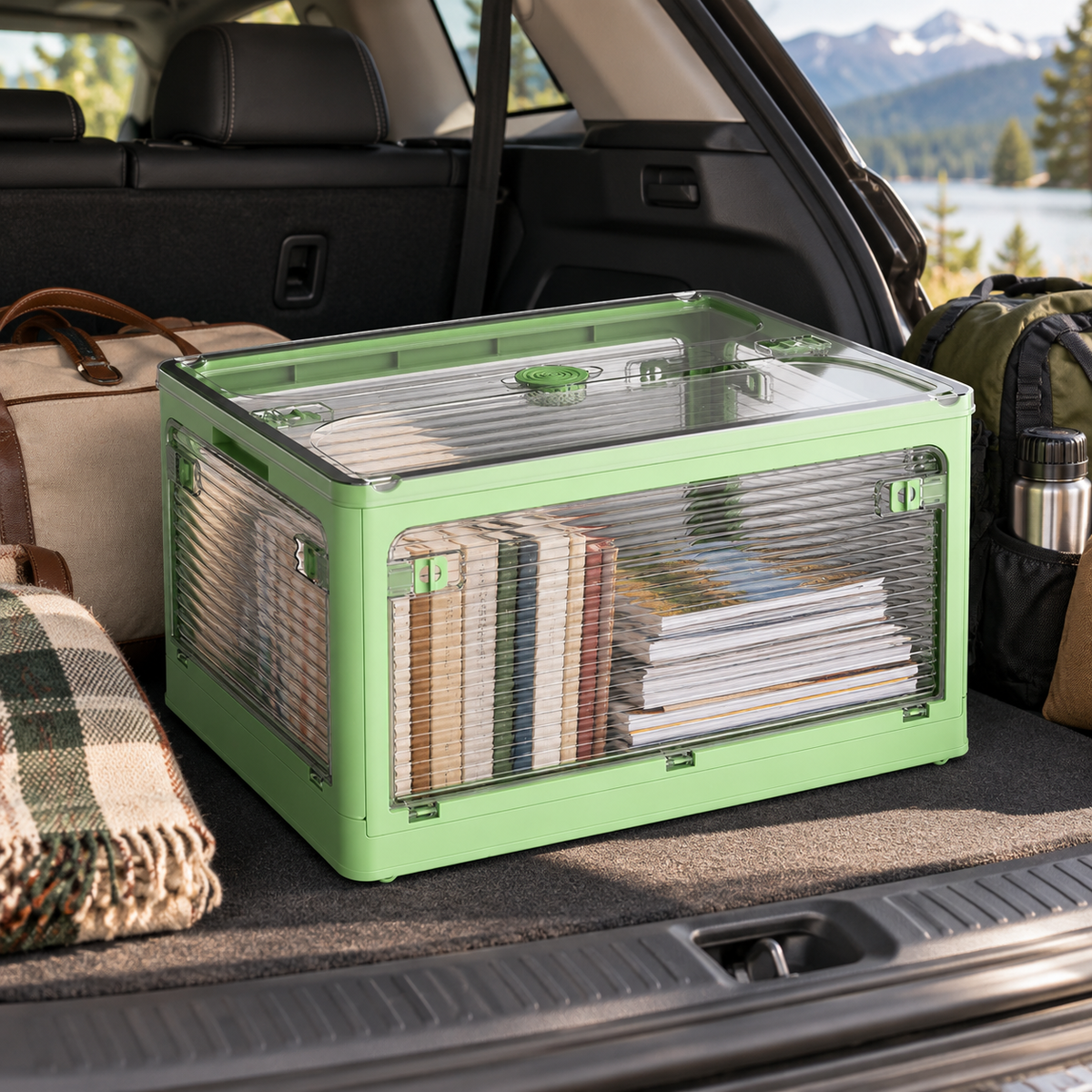 📚 Foldable Book Storage Bin
