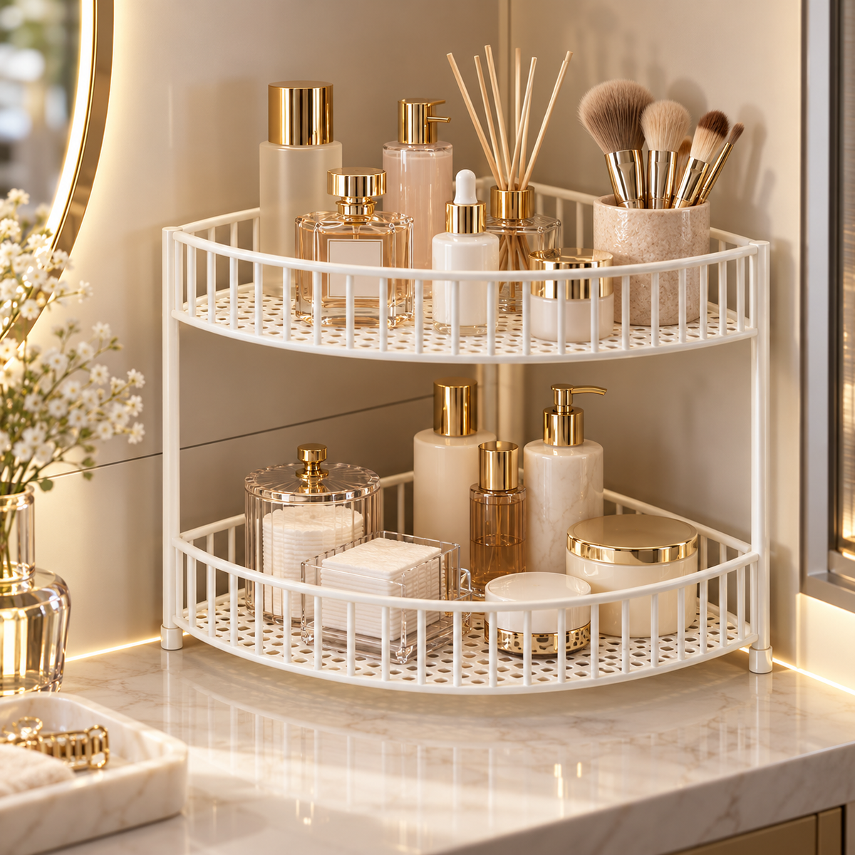 🧺 2-Tier Corner Storage Rack