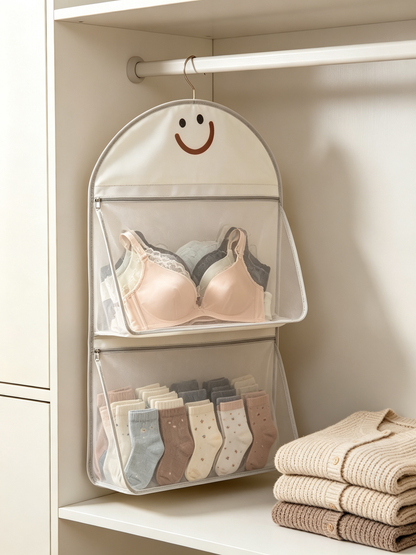 🧺 Hanging Organizer | Breathable Mesh Fabric | Closet & Bedroom Storage