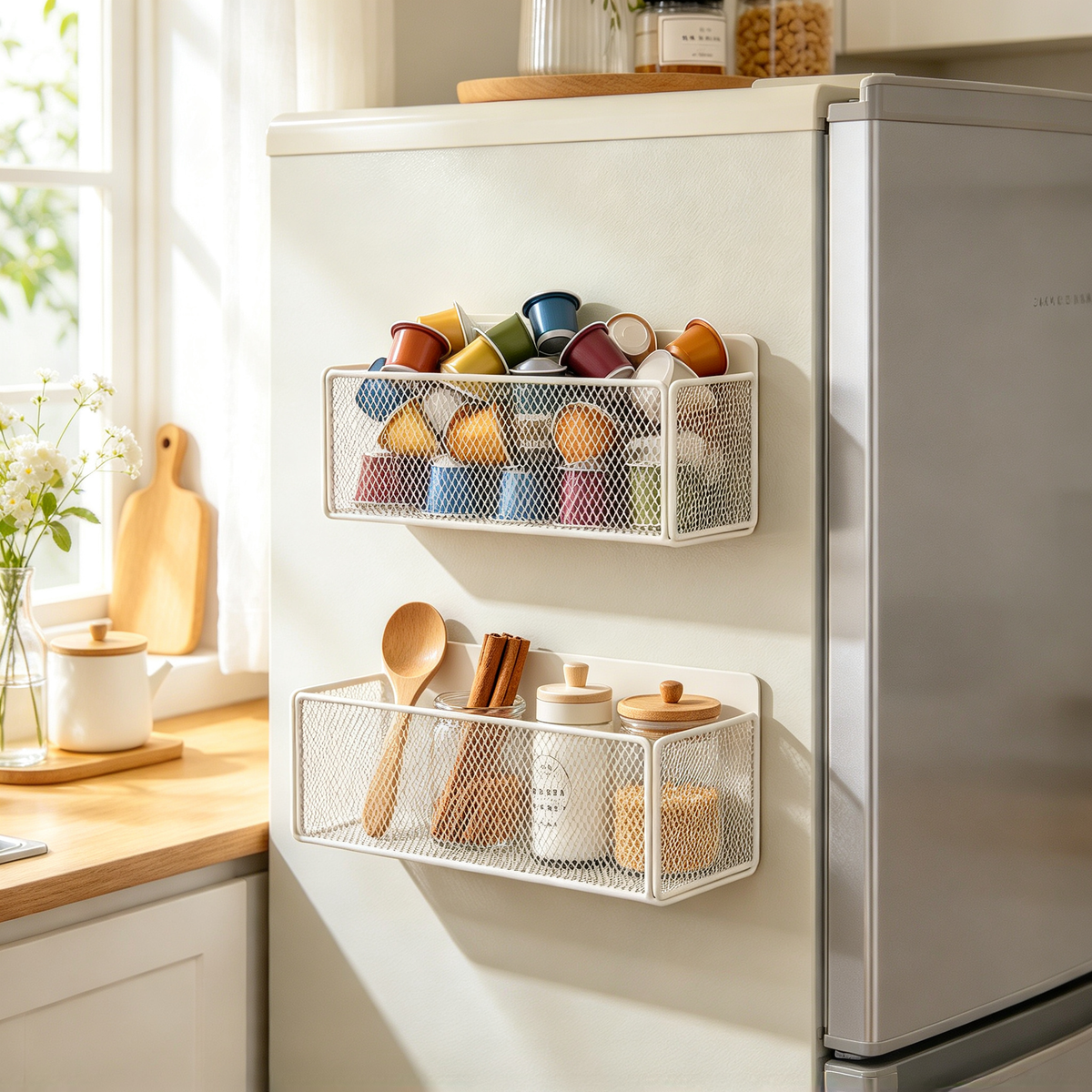 🧲 Magnetic Fridge Storage Bin