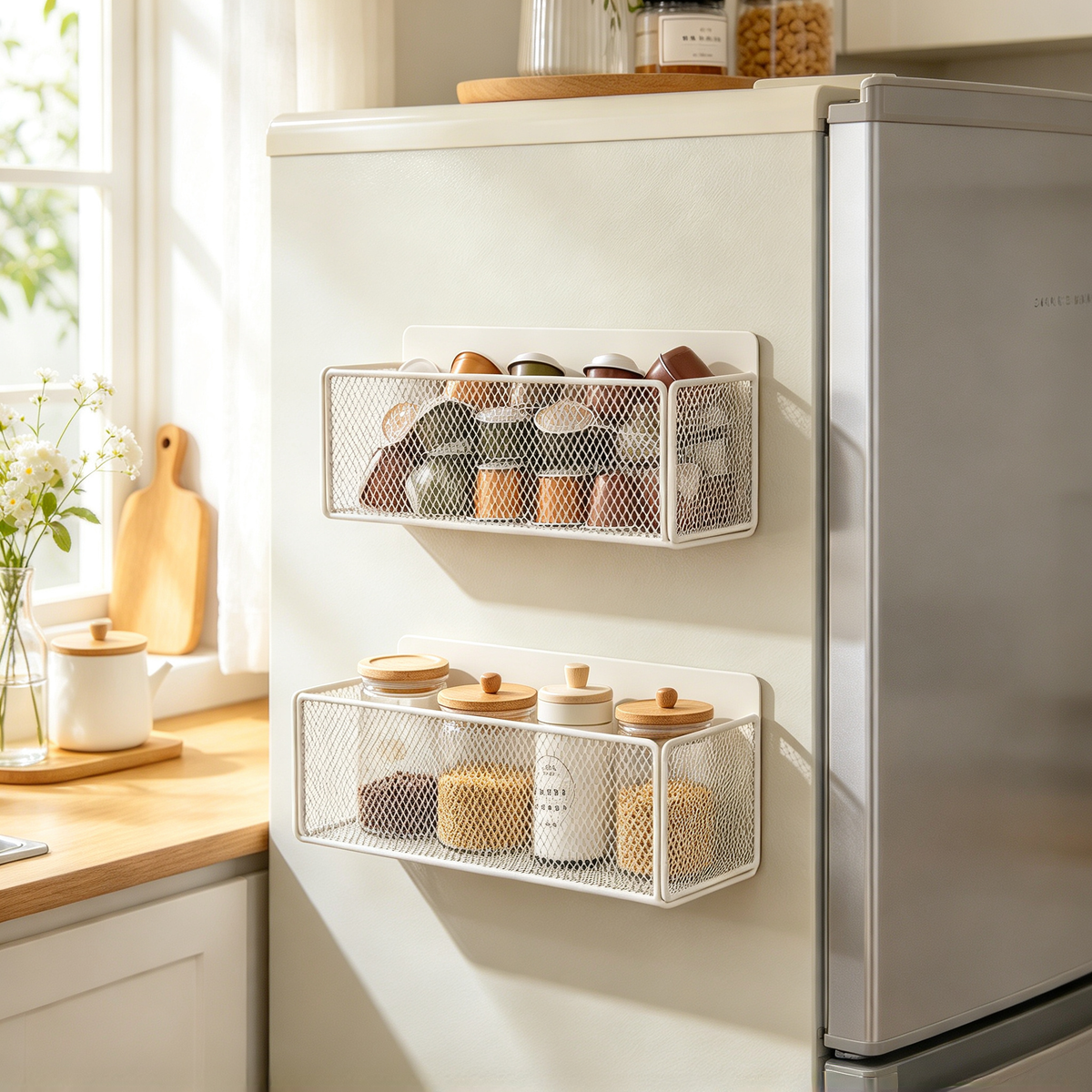 🧲 Magnetic Fridge Storage Bin