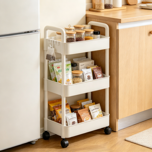 🛒 3-Tier Rolling Storage Cart